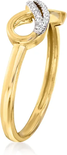 Miniatura 3 de Ross-Simons 14kt Yellow Gold Infinity Symbol Ring With Diamond Accents