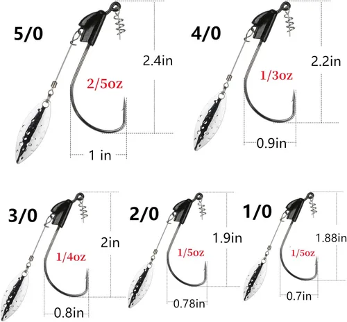 Miniatura 6 de 10 unidades/caja (2 modelos mezclados) jig heads Swimbait anzuelos de pesca, gusanos Senko suave cebo con anzuelos con peso de plomo/cuchillas