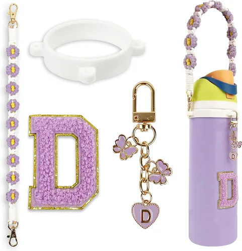 Miniatura 68 de Lindo juego de dijes de letras compatible con botella de agua Owala de 24 oz, 32 oz, 40 oz, Owala Kids, vaso térmico de café Owala, Owala FreeSip