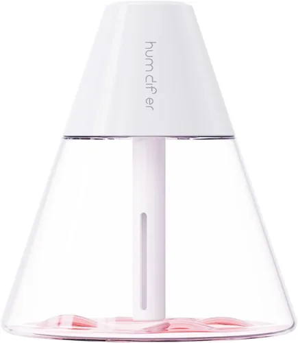 INVODA Mini humidificadores, 8.8 fl oz USB Personal Cool Mist Humidificador lindo volcanes de escritorio humidificador de aire silencioso Luz
