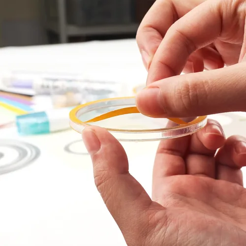 Miniatura 9 de Juego de 9 marcos circulares con paneles de coctelera circular, vienen en 3 tamaños, tira autoadhesiva en la parte delantera y trasera, cúpulas