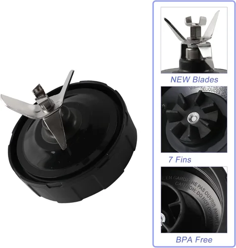 Miniatura 6 de 1 paquete de conjunto de cuchillas extractoras de 7 aletas para licuadora Ninja, cuchilla para licuadora Ninja, piezas de repuesto compatibles