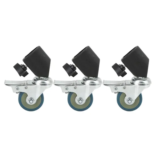 Miniatura 7 de Yctze Juego de 3 ruedas giratorias de 0.866 in para fotografía, soporte de luz, estudio de fotos, soporte de luz de iluminación, ruedas giratorias