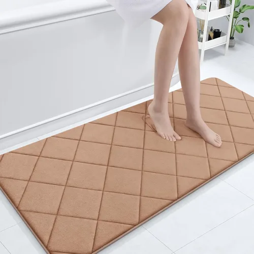 Miniatura 37 de OLANLY Tapete de baño de espuma viscoelástica de 24 x 16 pulgadas, ultra suave y absorbente, lavable a máquina, cómodo tapete de baño para suelo