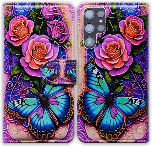 Miniatura 24 de Bcov Funda para Galaxy S22 Ultra, linda libélula de cuero con tapa para teléfono con ranura para tarjetas, soporte para Samsung Galaxy S22 Ultra 5G