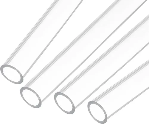 Miniatura 28 de MECCANIXITY Tubo Redondo Rígido Transparente de Acrílico 6mm (1/4") ID 8mm (5/16") OD 356mm para Lámparas y Linternas, Sistema de Refrigeración por