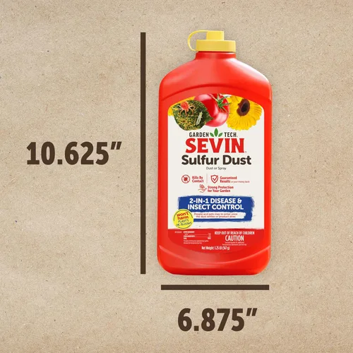 Miniatura 12 de Sevin 100547227 Polvo de azufre 1.25 LB, etiqueta blanca