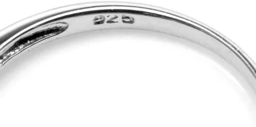 Miniatura 4 de Silvershake Anillo de compromiso de plata de ley 925 chapada en oro blanco o amarillo con piedra natal con forma octágona, de 0.276 x 0.197 in