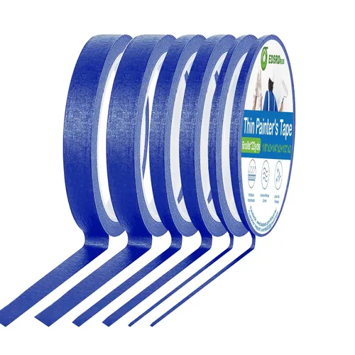 Miniatura 18 de EDSRDRUS Cinta Fina para Pintores 1/8, 1/4, 1/2 pulgada de Ancho Cinta para Pintor Cinta de Pintura, Cinta de Enmascarar, Cinta de Rayas, Cinta