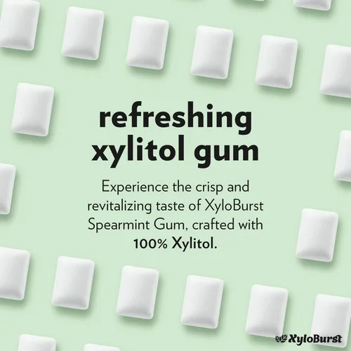 Miniatura 2 de XyloBurst Goma de mascar de xilitol Sin azúcar, sin gluten, apto para dieta cetogénica, goma de mascar sin aspartamo para la salud bucal, goma