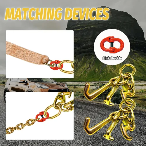 Miniatura 5 de RTJ - Ganchos de racimo de 5400 libras, gancho de amarre de remolque de 5/16 pulgadas, gancho de brida de remolque G70, equipo de accesorios