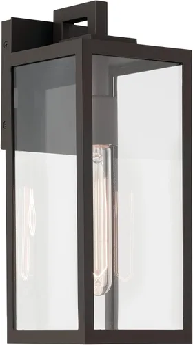 Miniatura 12 de Kichler Branner 59111BKT - Lámpara de pared tradicional para exteriores, con textura negra, de lujo, con cristal transparente, para puertas