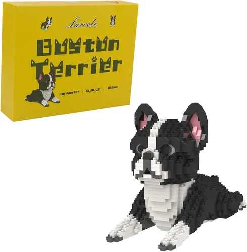 Miniatura 7 de Larcele Juego de Bloques de Construcción de Perro Micro, Kit de Ladrillos de Juguete de Construcción Mini para Mascotas, 950 Piezas KLJM-02
