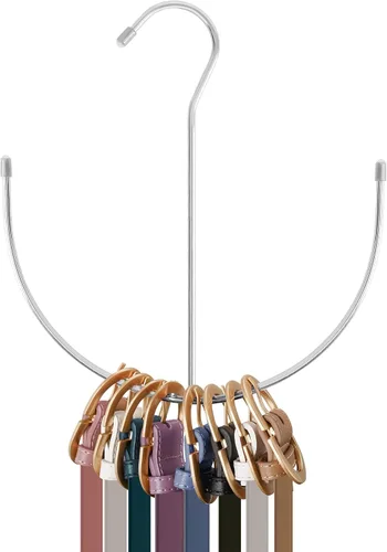 Miniatura 9 de ZEDODIER Colgadores para Cinturones, Estante para Cinturones Negro Organizadores de Accesorios de Armario, Gancho Organizador de Armario