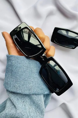 Miniatura 6 de Gafas de sol GIFIORE rectangulares para mujer, gafas de sol modernas estilo retro, gafas con montura ancha y con protección UV400