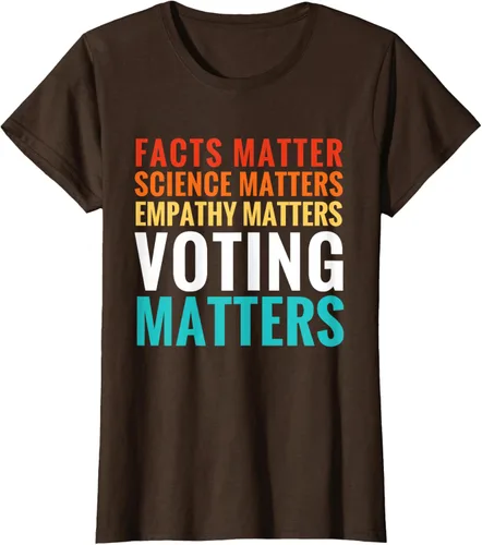 Miniatura 18 de Facts Matter Science Matters Voting Matters - Camiseta demócrata liberal, Negro, S