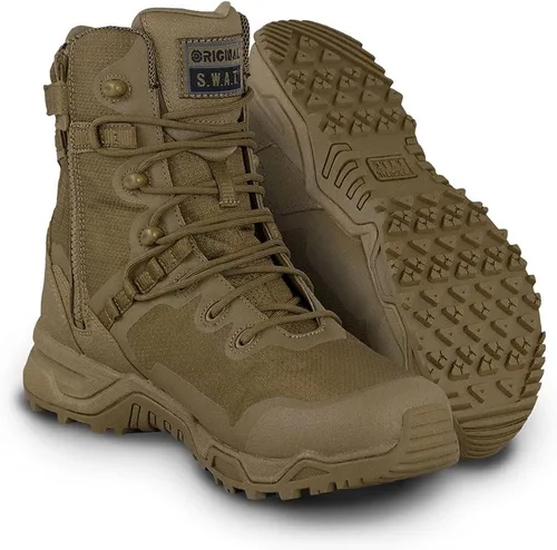 Miniatura 4 de Original SWAT Alpha Fury - Botas tácticas con cremallera lateral de 8 pulgadas, zapatos ligeros de alto rendimiento, aptas para aeropuertos