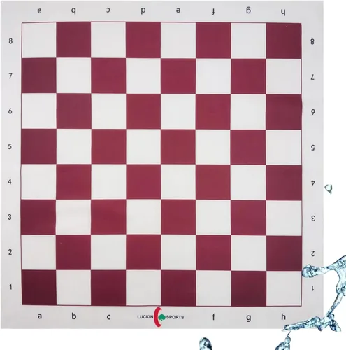 Miniatura 7 de Tablero de ajedrez profesional estándar, 20 x 20 pulgadas de tamaño con cuadrados de 2.25 pulgadas. Tela de fieltro 100% duradera. Impermeable y Azul