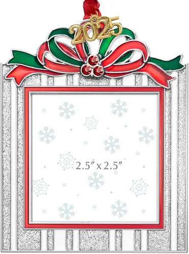 Miniatura 9 de GUOER Adorno de Marco de Fotos para Árbol de Navidad, Regalo Conmemorativo de Vacaciones, Decoración del Hogar, Decoraciones de Navidad, Regalos