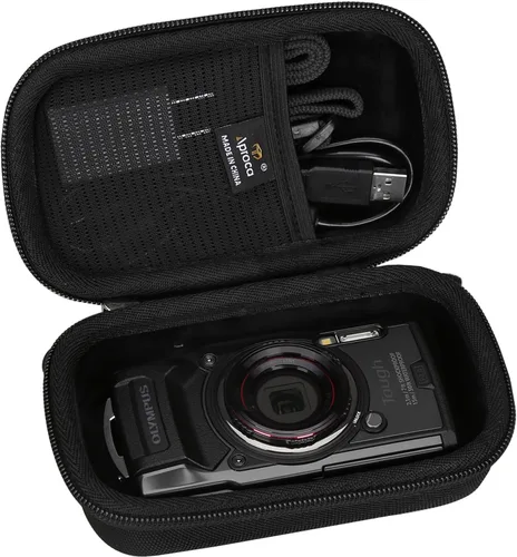 Miniatura 2 de Aproca Funda para cámara compatible con cámara digital OM SYSTEM Olympus Tough TG-7/TG-6, bolsa de almacenamiento portátil para cámara y accesorios