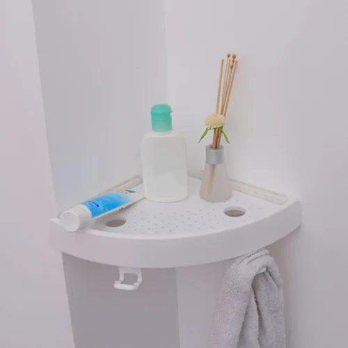 Miniatura 7 de Estante de pared con ventosa, estante colgante de esquina para ducha, baño, estante para colgar sin perforación, cesta de almacenamiento de baño