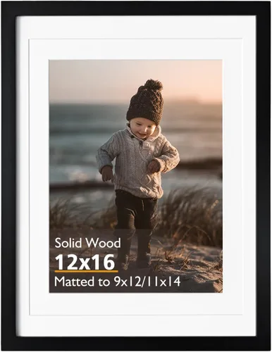 Miniatura 119 de KINLINK 3.5x5 Picture Frame, Ash Black Solid Wood Frame with Plexiglass for Table Top and Wall Mounting, Photo Frame for Horizontal or Vertical