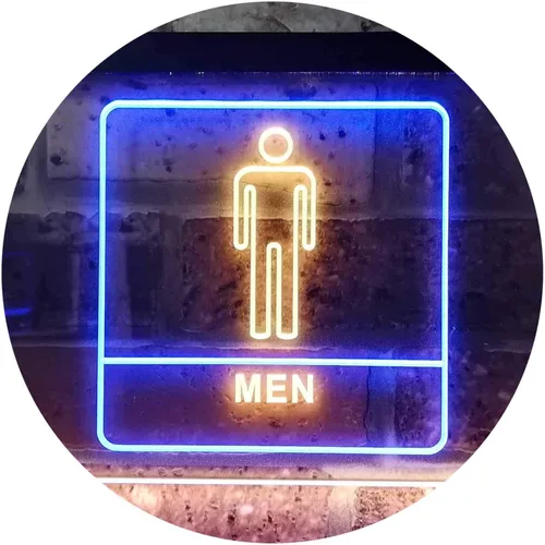 Miniatura 12 de ADVPRO Señal de neón LED de doble color para inodoro e inodoro para hombre, color azul y rojo, 12 "x 8.5" st6s32-i1015-br