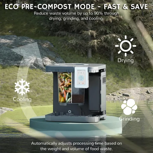 Miniatura 2 de Airthereal Revive R800 - Compostador eléctrico inteligente WiFi de 5 litros, sin olor, autolimpiante, 3 modos para un compostaje eficiente, reduce