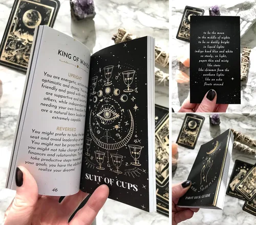 Miniatura 4 de Shores Of Moon Luna Somnia Tarot Baraja con guía y caja – 78 cartas completa cubierta completa sueños estrellados astrología celestial herramienta