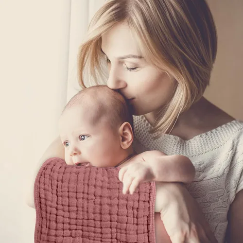 Miniatura 6 de Looxii - Paquete de 6 paños de muselina para eructos para bebé niña - 20 x 10 pulgadas - Ultra suaves y absorbentes, 6 capas 100% algodón para baba
