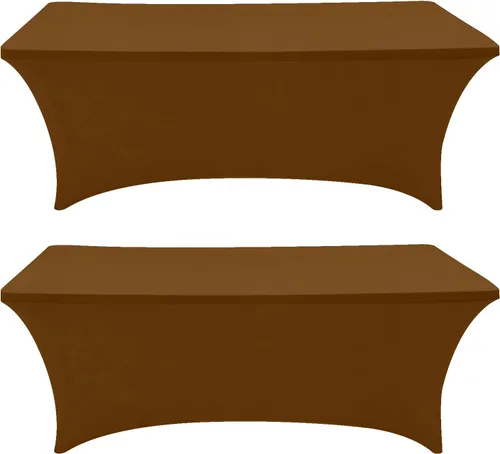 Miniatura 7 de Eurmax USA - Manteles rectangulares ajustables de elastano de 4 pies, mantel elástico para bodas, eventos o para decorar la mesa del patio