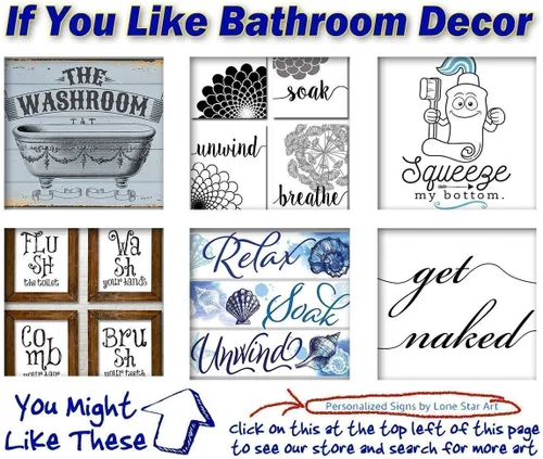 Miniatura 9 de Letrero de metal – The Washroom – Letrero de metal duradero – Uso en interiores y exteriores – Gran decoración de baño y regalo de menos de $20