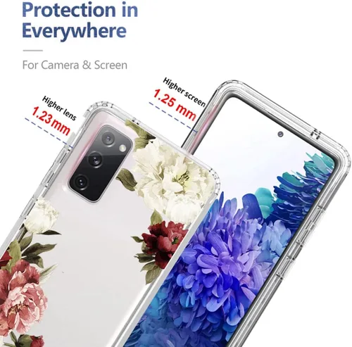 Miniatura 2 de Funda para Samsung Galaxy S20 FE 5G, Samsung S20 FE SM-G781U con protector de pantalla de vidrio templado, funda protectora de cuerpo completo