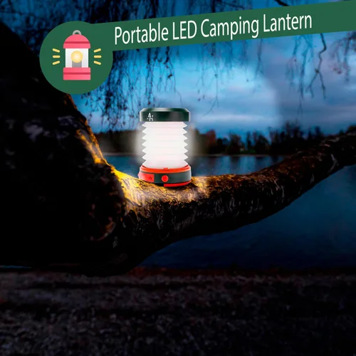 Miniatura 5 de Linterna solar para campamento, linternas LED para cortes de energía, luces de campamento, linterna de emergencia, lámpara plegable, recargable