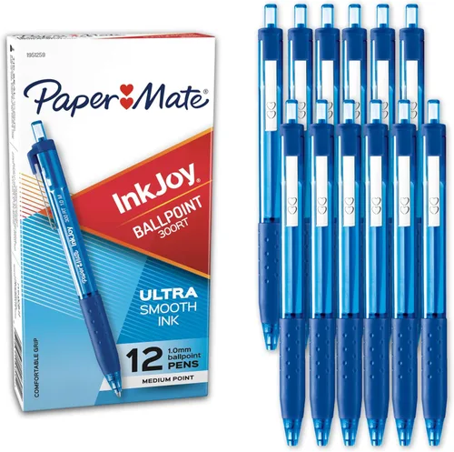 Miniatura 10 de Paper Mate InkJoy 300RT - Bolígrafos retráctiles, punta media, color negro, 12