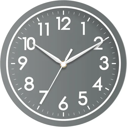 Miniatura 37 de AKCISOT Reloj de Pared Atómico de 10 Pulgadas Relojes Analógicos para Cocina Interior - Reloj Silencioso Operado con Batería para Dormitorio Oficina