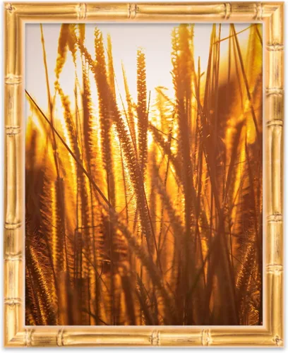 Miniatura 4 de CountryArtHouse Marco de madera maciza de bambú dorado de 20 x 34 pulgadas, incluye plexiglás acrílico UV, tablero de respaldo de espuma sin ácidos