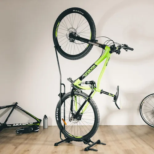 Miniatura 7 de CyclingDeal Soporte de Bicicleta para Piso - Soporte de Bicicleta Vertical y Horizontal - Soporte de Almacenamiento de Bicicletas - Soporte
