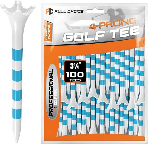 Miniatura 8 de 60/100 Pack Plastic Golf Tees (2-3/4"or 3-1/4"), Enhanced Durability & Stability, Designed to Reduce Friction and Side Spin