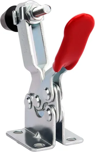 Miniatura 5 de ZOENHOU Paquete de 12 abrazaderas de palanca 201B de 198 libras, abrazaderas de palanca de herramientas de mano horizontales de liberación rápida