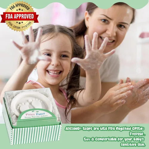 Miniatura 3 de AIXIANG Kit de 24 regalos para baby shower, jabón perfumado hecho a mano para pies de bebé