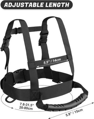 Miniatura 4 de Odoland Kids Ski Snowboard Training Harness Toddler Skiing Harness with Removable Leash Speed Control Teaching for Beginners
