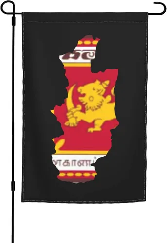 POOEDSO Central Province Flag Map Garden Flags 12x18Inch Double Sided Outdoor Yard Decoration Garden Flag For Patio Lawn Home Welcome Flags