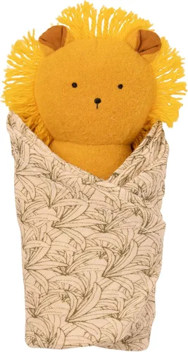 Miniatura 4 de Manhattan Toy Muñequera de peluche bordada de cabra para bebé + paño de algodón suave para babero, 16 x 16 pulgadas