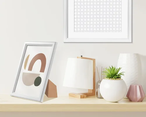Miniatura 7 de Portarretratos LaVie Home de 8 x 10 (6 unidades, color blanco), diseño simple con vidrio de alta definición, para montaje en pared y sobre la mesa