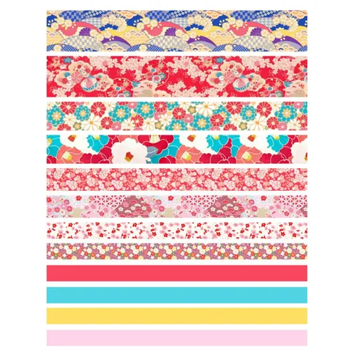 Miniatura 10 de Juego de 12 rollos de cinta Washi con varios patrones, suministros de manualidades para decoración de bricolaje y manualidades, estilo B