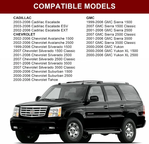 Miniatura 6 de Manija de puerta exterior delantera del lado del conductor izquierdo para Chevrolet Silverado, Cadillac Escalade, Suburban, Tahoe, Avalanche, GMC