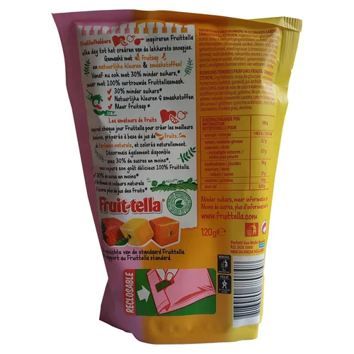 Miniatura 4 de Fruittella Mezcla de fresa, limón y naranja Caramelo Fruitella Caramelo de Fruittella Dulces de Fruitella Frutas de verano Fruitella Bolsa