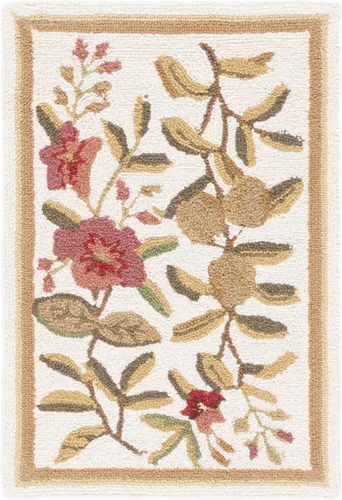 Miniatura 20 de SAFAVIEH Chelsea Collection - Alfombra decorativa de 1 pies 8 pulgadas x 2 pies 6 pulgadas, color negro, lana de campo francesa enganchada a mano