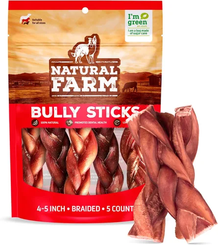 Miniatura 14 de Natural Farm Palitos trenzados sin olor (6 pulgadas, 10 unidades) – 100% carne de res alimentada con pasto, sin granos, bajos en grasa y totalmente